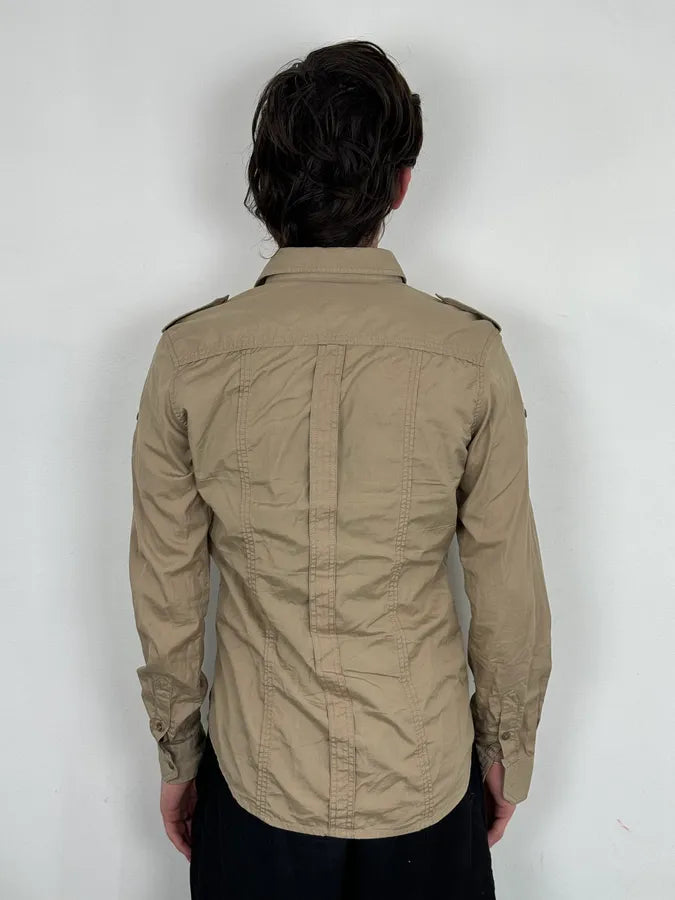 2000s Dolce & Gabbana Beige Military Cargo Shirt  KrFaVvJ 2