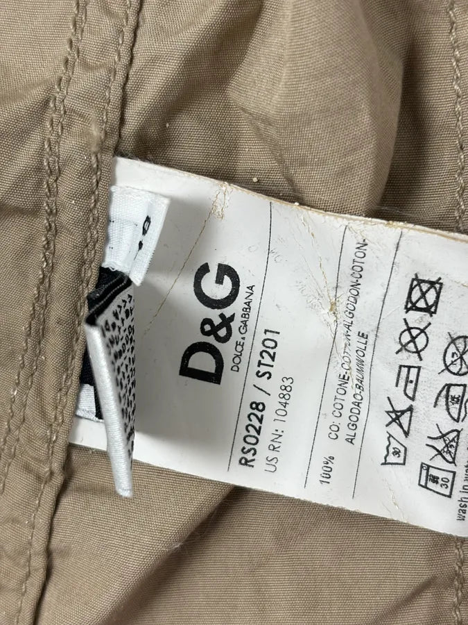2000s Dolce & Gabbana Beige Military Cargo Shirt  KrFaVvJ 11