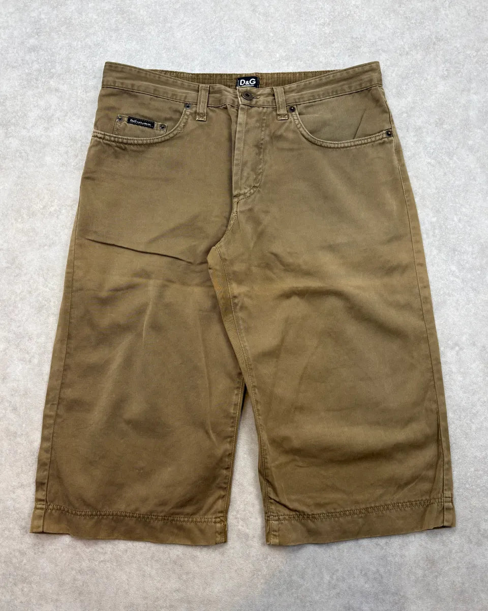 SS2003 Dolce & Gabbana Khaki Cargo Shorts VaUVLrx 0