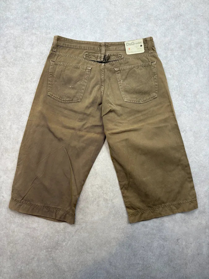 SS2003 Dolce & Gabbana Khaki Cargo Shorts VaUVLrx 5