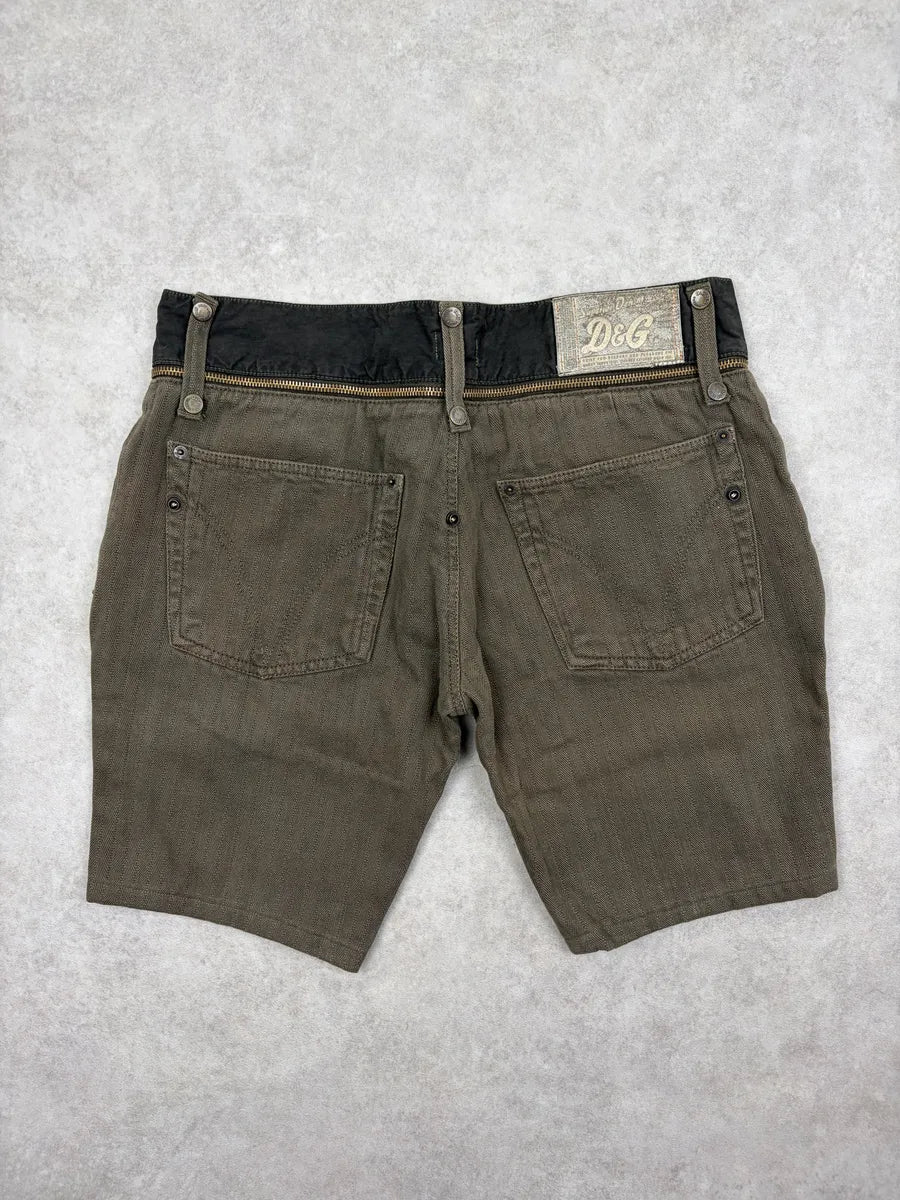 AW2003 Dolce & Gabbana Khaki Detachable Waist Shorts wqtlSdx 7