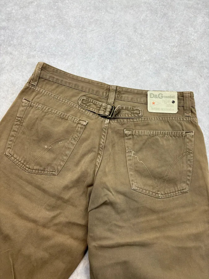 SS2003 Dolce & Gabbana Khaki Cargo Shorts VaUVLrx 6