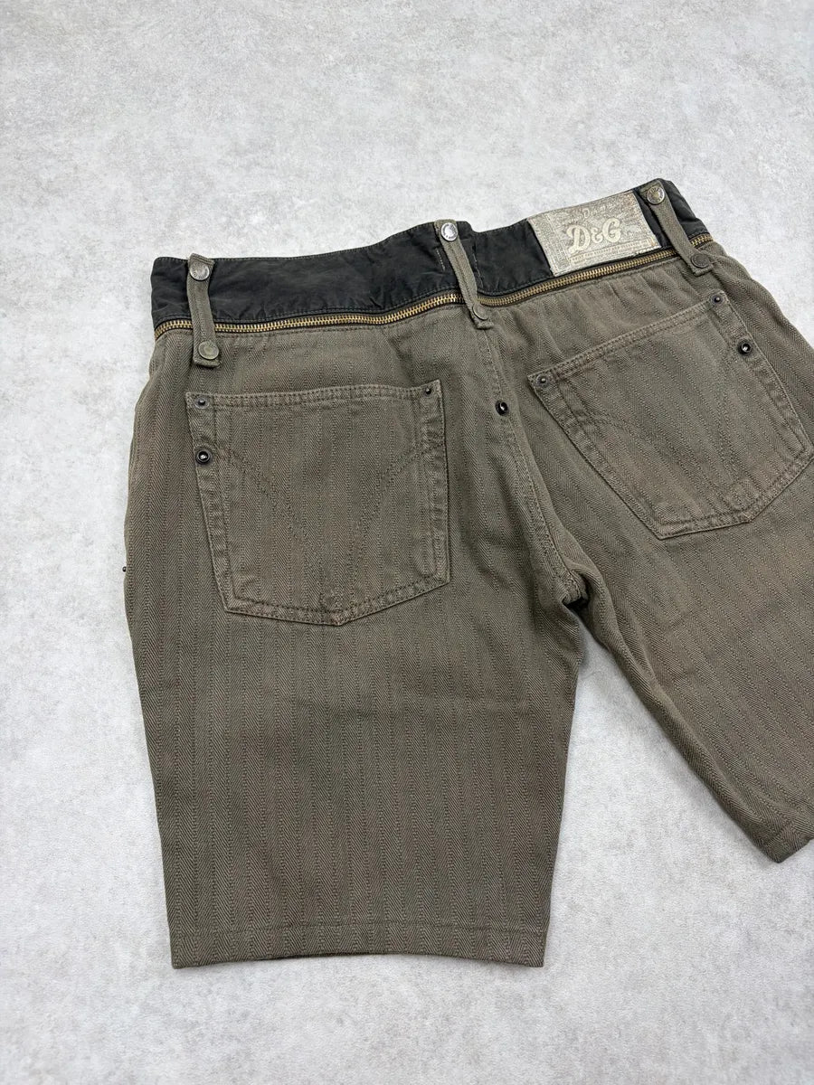 AW2003 Dolce & Gabbana Khaki Detachable Waist Shorts wqtlSdx 8