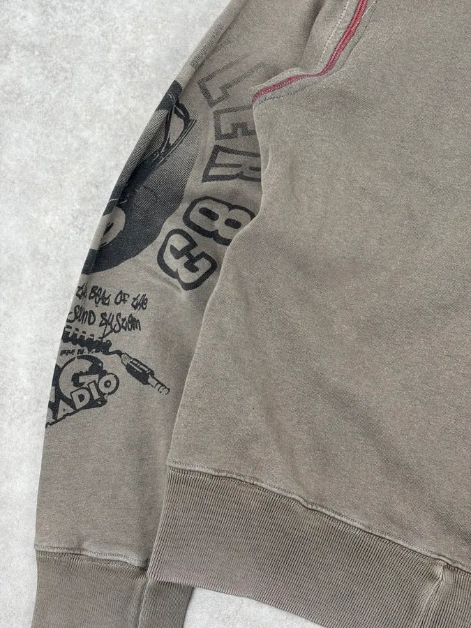 AW2003 Dolce & Gabbana Khaki Hybrid Zip-up Hoodie qwOjQhQ 8