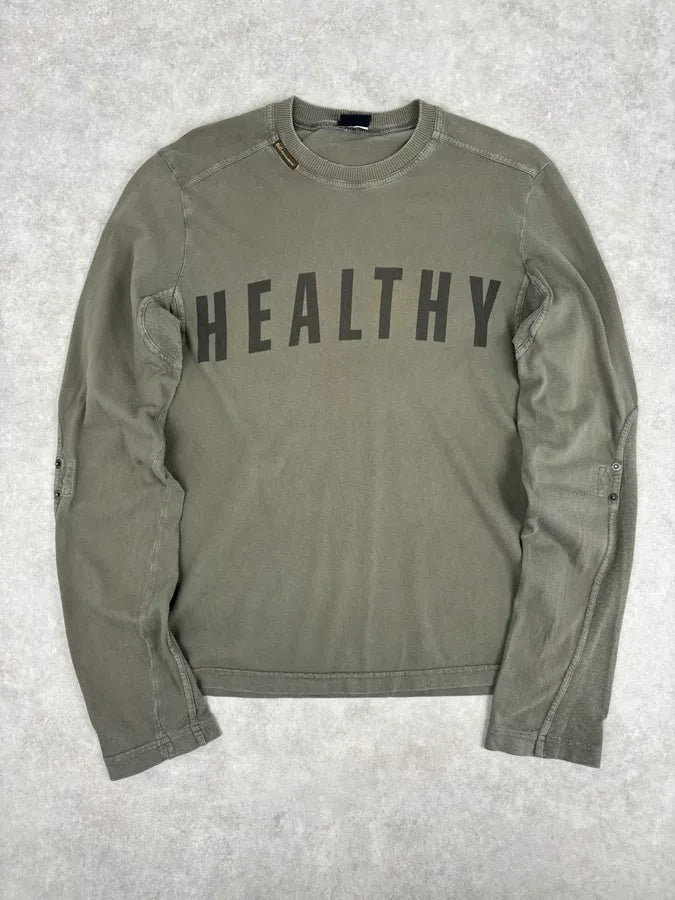 SS2003 Dolce & Gabbana Khaki Logo Longsleeve CMUHjAW 0