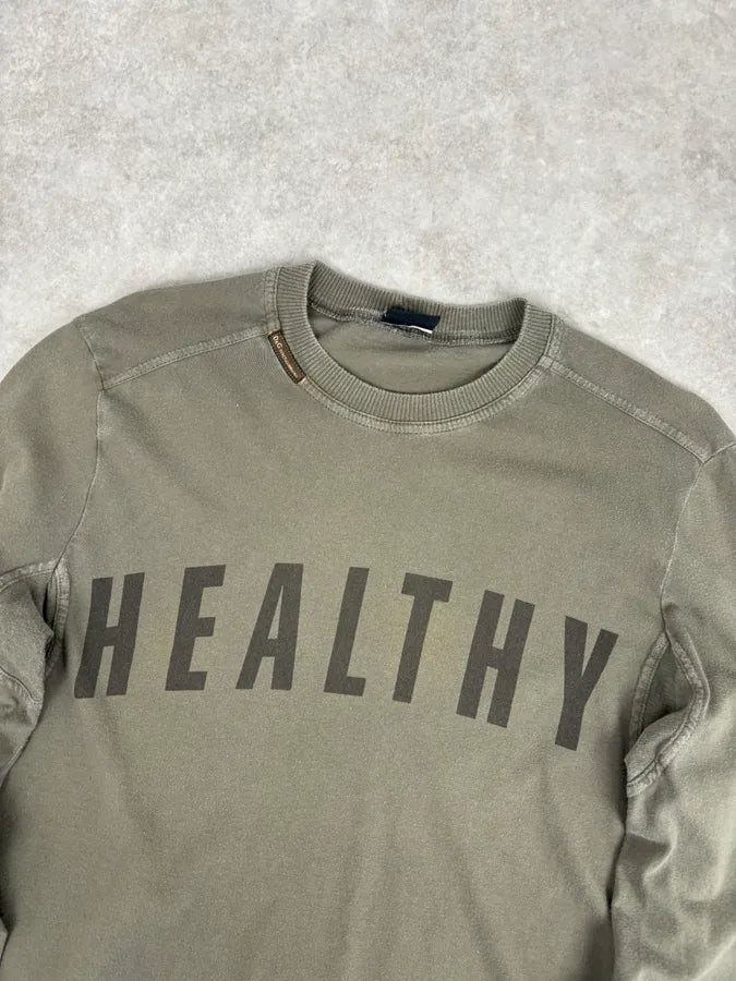 SS2003 Dolce & Gabbana Khaki Logo Longsleeve CMUHjAW 3