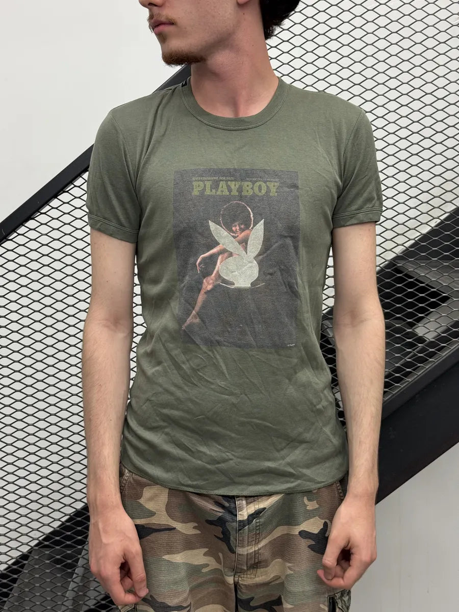 2000s Dolce & Gabbana Khaki Playboy T-Shirt YGEczrW 1