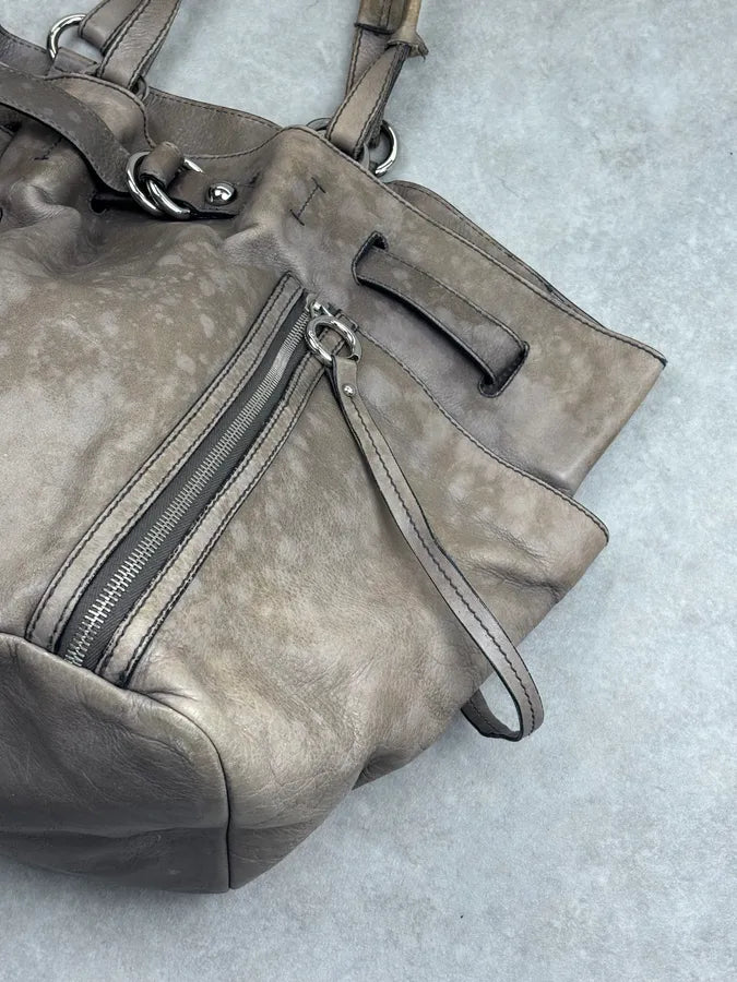 2000s Dolce & Gabbana Gaia Faded Beige Leather Handle Bag ZZBmyyI 7