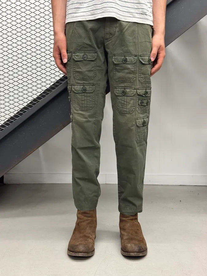 SS2008 Dolce & Gabbana Olive Multi-pockets Military Cargo Pants SmnFTIF 1