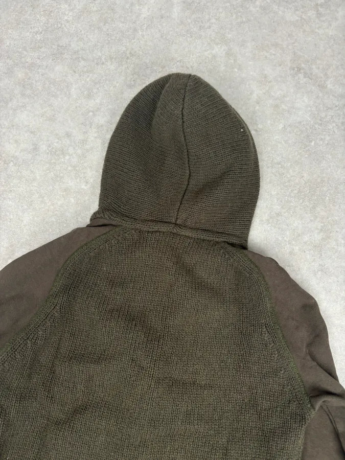 AW2003 Dolce & Gabbana Khaki Wool Embroidered Zip-up Hoodie JXRuHdi 5