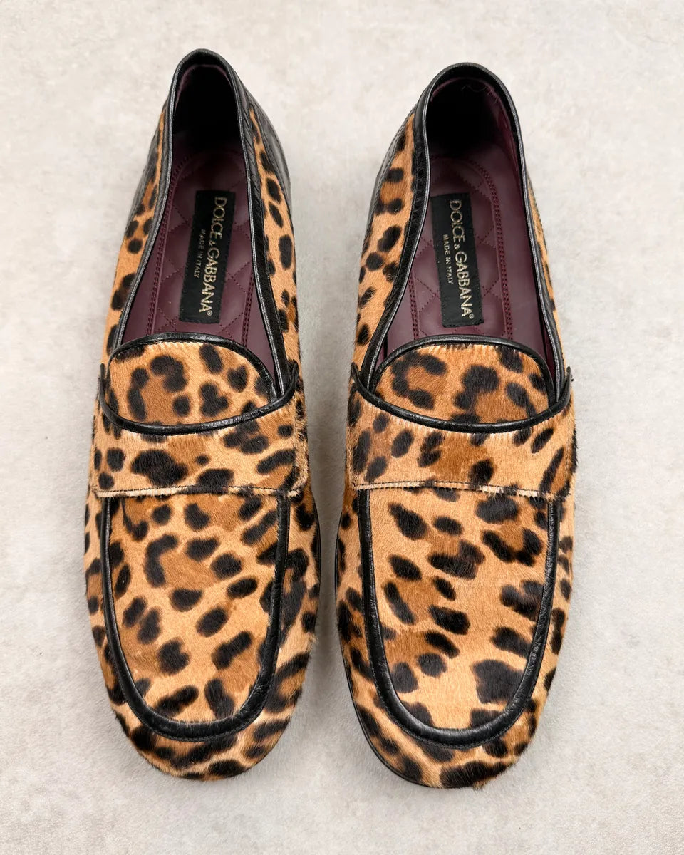 Dolce & Gabbana Leopard Ariosto Pony Hair Loafer Shoes tKBloBt 1