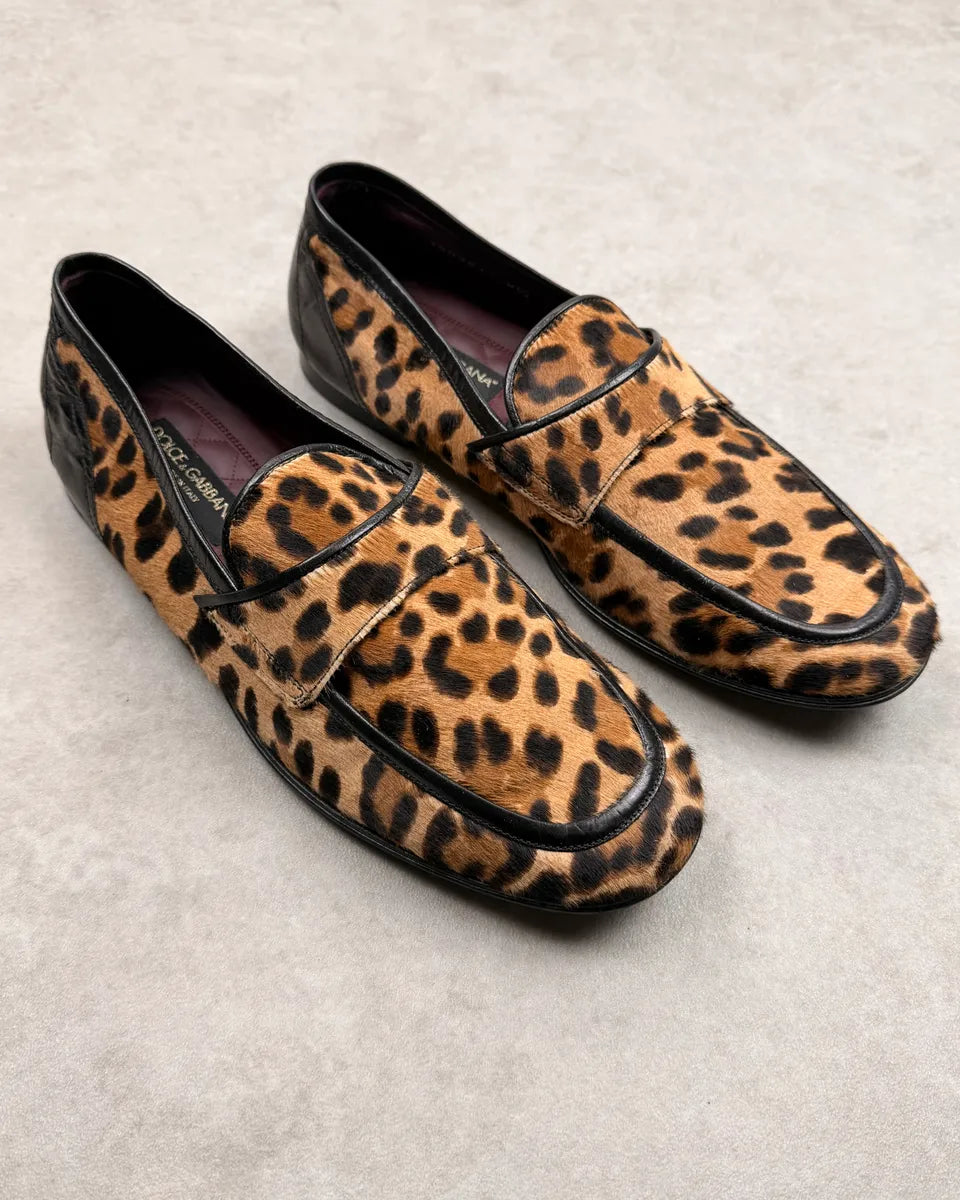 Dolce & Gabbana Leopard Ariosto Pony Hair Loafer Shoes tKBloBt 2