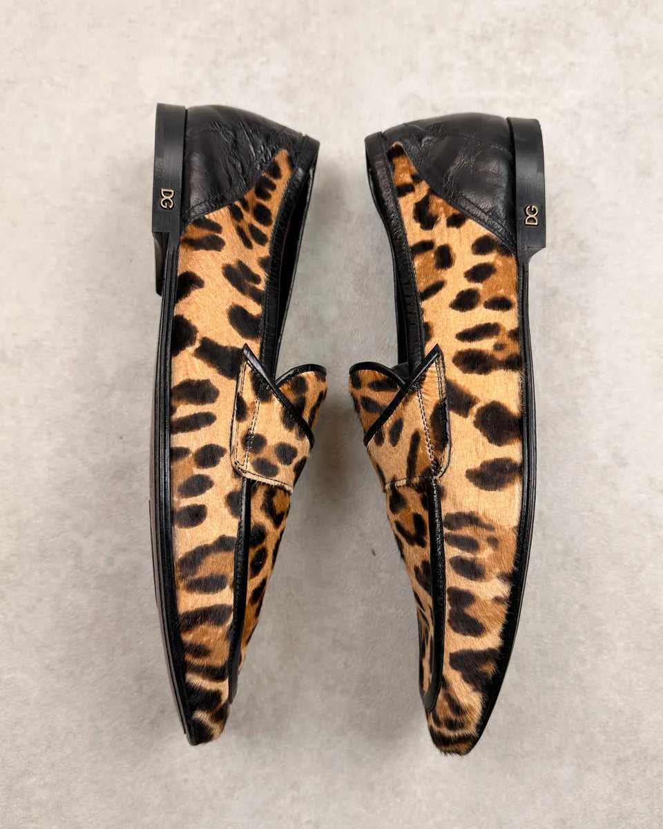 Dolce & Gabbana Leopard Ariosto Pony Hair Loafer Shoes tKBloBt 4