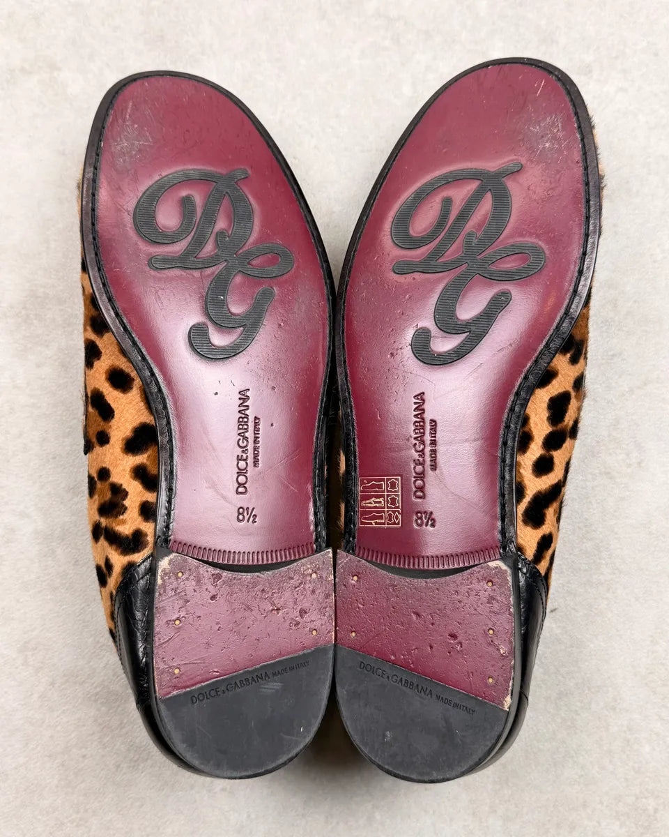 Dolce & Gabbana Leopard Ariosto Pony Hair Loafer Shoes tKBloBt 7
