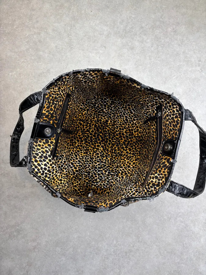 SS2001 Dolce & Gabbana Leopard Cotton Tote Bag QwcTraq 16