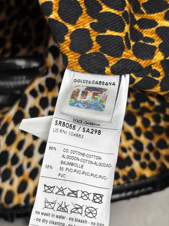 SS2001 Dolce & Gabbana Leopard Cotton Tote Bag QwcTraq 21