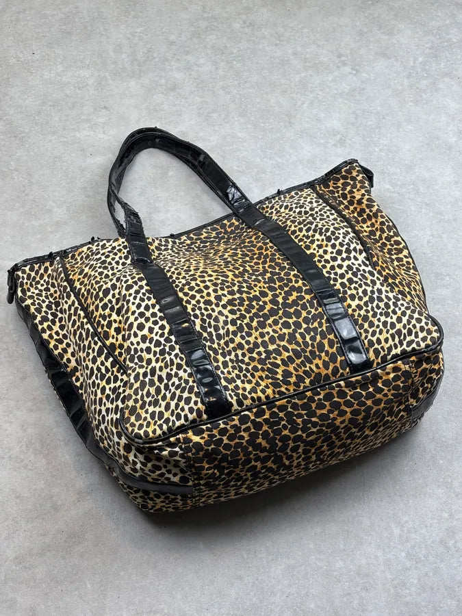 SS2001 Dolce & Gabbana Leopard Cotton Tote Bag QwcTraq 15