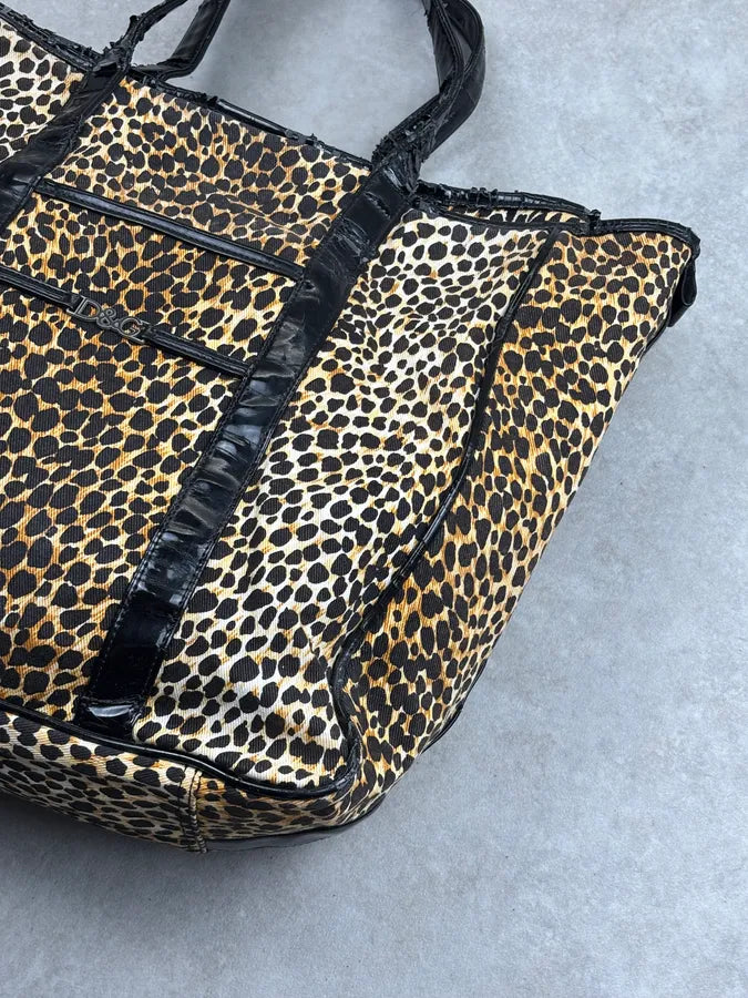 SS2001 Dolce & Gabbana Leopard Cotton Tote Bag QwcTraq 8