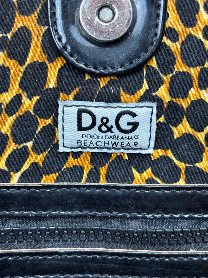 SS2001 Dolce & Gabbana Leopard Cotton Tote Bag QwcTraq 20