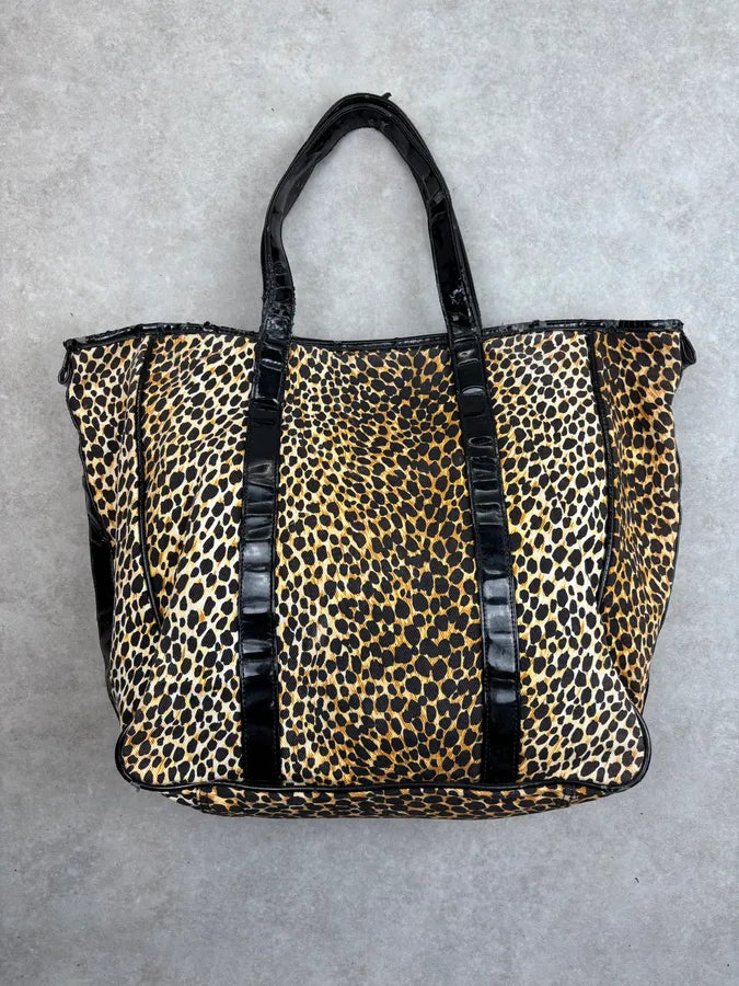 SS2001 Dolce & Gabbana Leopard Cotton Tote Bag QwcTraq 12