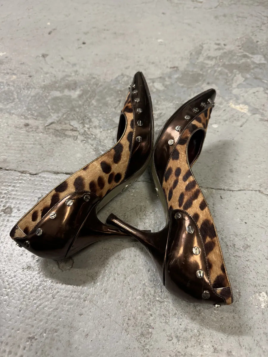 Dolce & Gabbana Leopard Pony Hair Embellished Pumps (37eu/us5) oiOCQvY 1