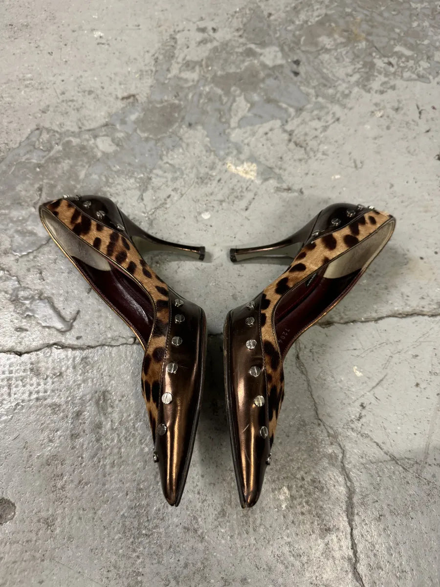 Dolce & Gabbana Leopard Pony Hair Embellished Pumps (37eu/us5) oiOCQvY 3