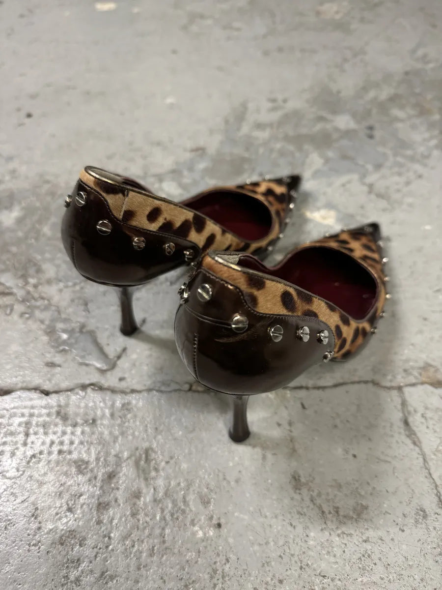 Dolce & Gabbana Leopard Pony Hair Embellished Pumps (37eu/us5) oiOCQvY 5
