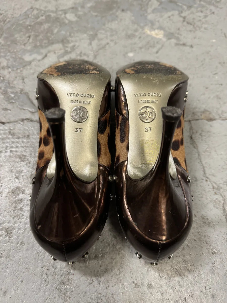 Dolce & Gabbana Leopard Pony Hair Embellished Pumps (37eu/us5) oiOCQvY 8