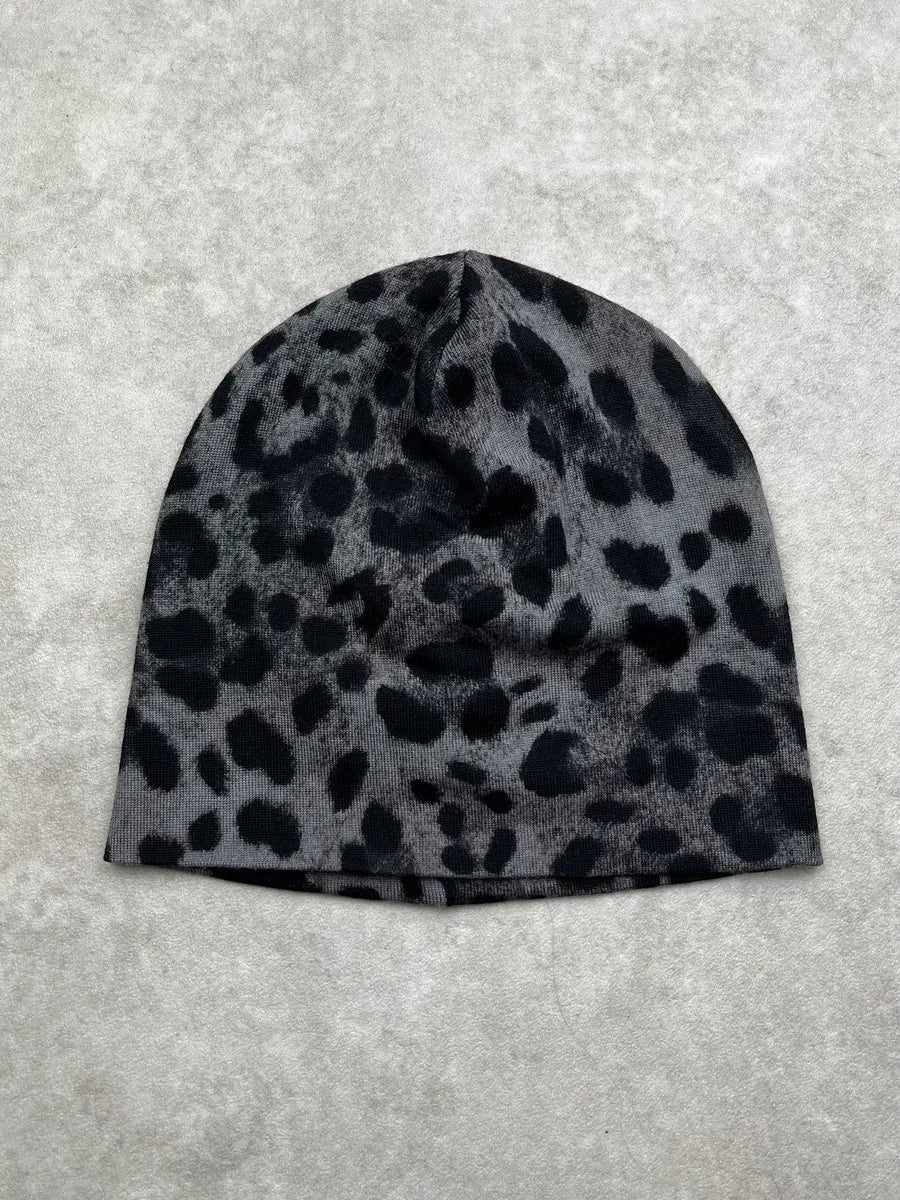 Dolce & Gabbana Leopard Wool Grey Beanie BQSSOVQ 0