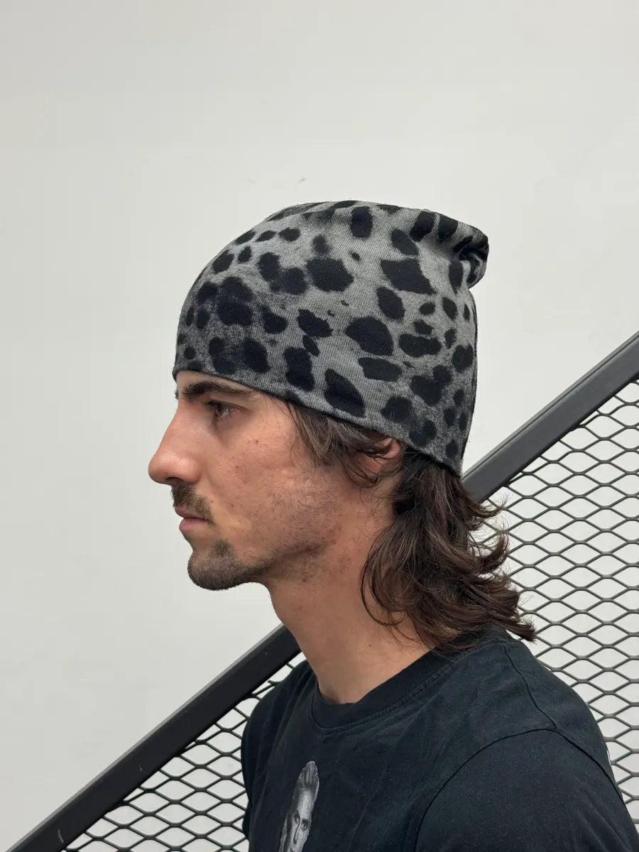 Dolce & Gabbana Leopard Wool Grey Beanie BQSSOVQ 1