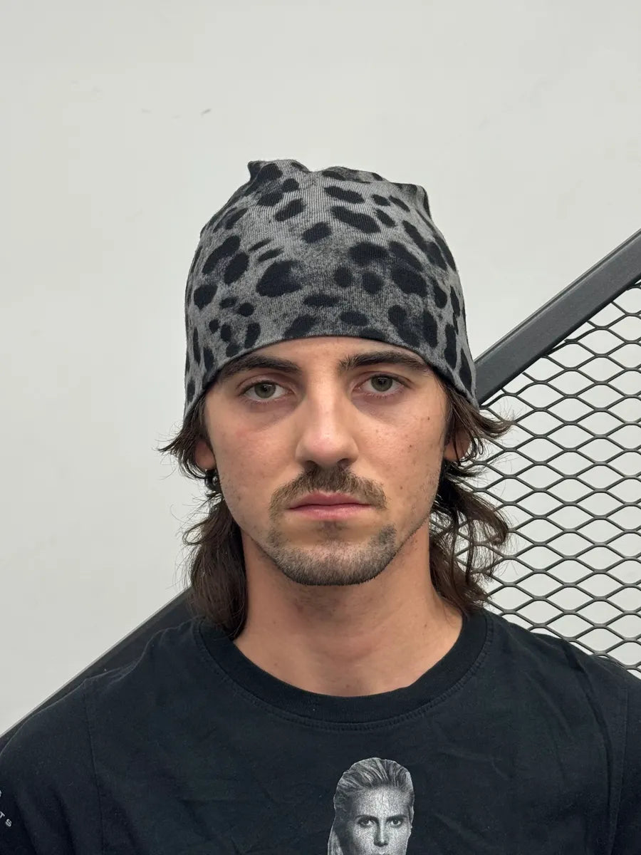 Dolce & Gabbana Leopard Wool Grey Beanie BQSSOVQ 2