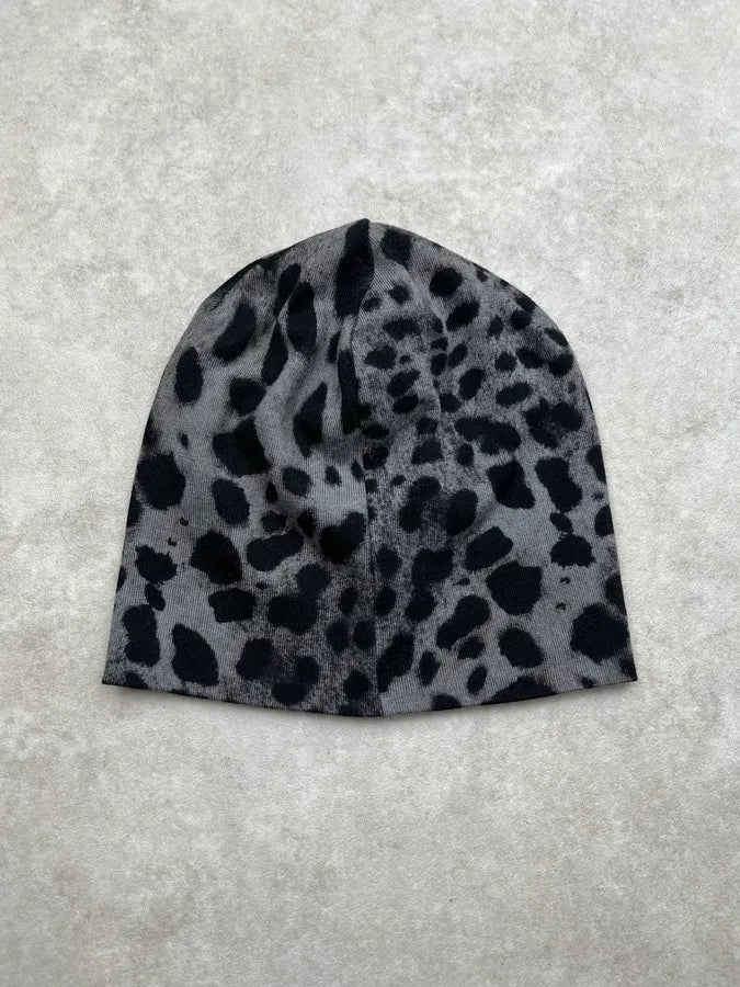 Dolce & Gabbana Leopard Wool Grey Beanie BQSSOVQ 4