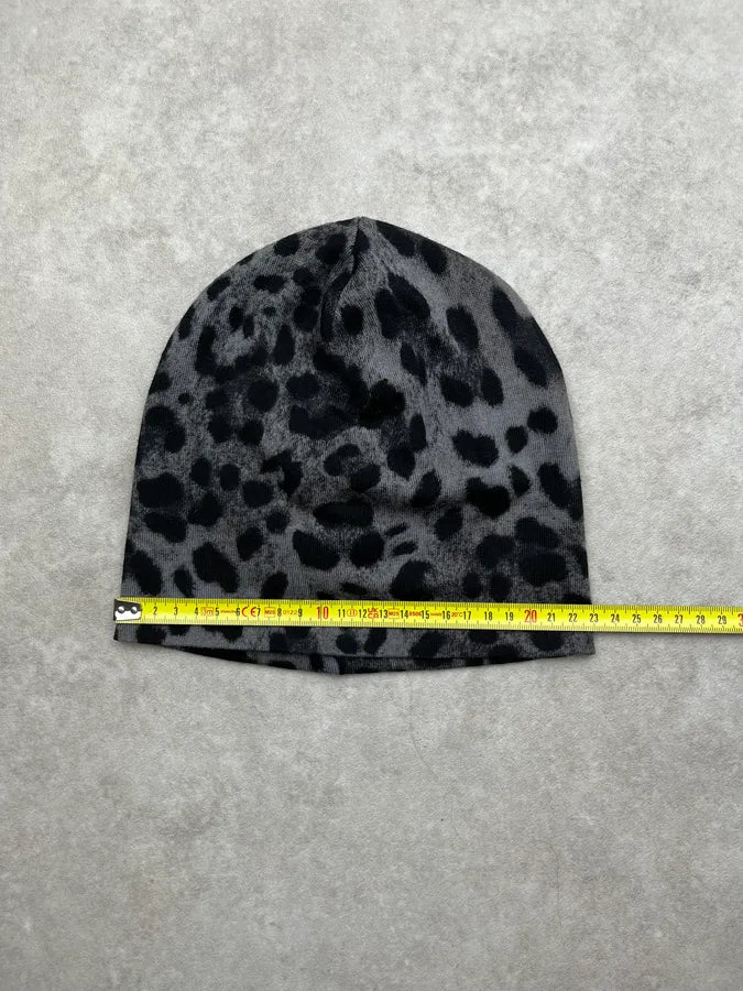 Dolce & Gabbana Leopard Wool Grey Beanie BQSSOVQ 6