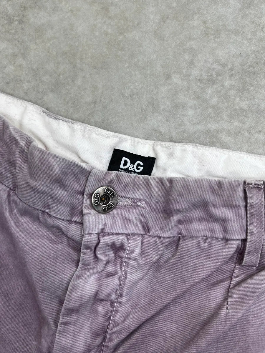 2000s Dolce & Gabbana Light Purple Twill Chino Shorts BjTpTBO 7