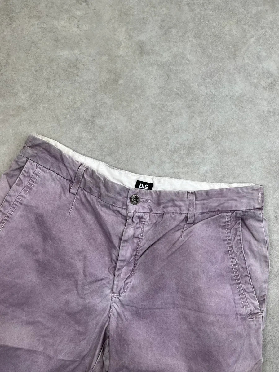 2000s Dolce & Gabbana Light Purple Twill Chino Shorts BjTpTBO 5