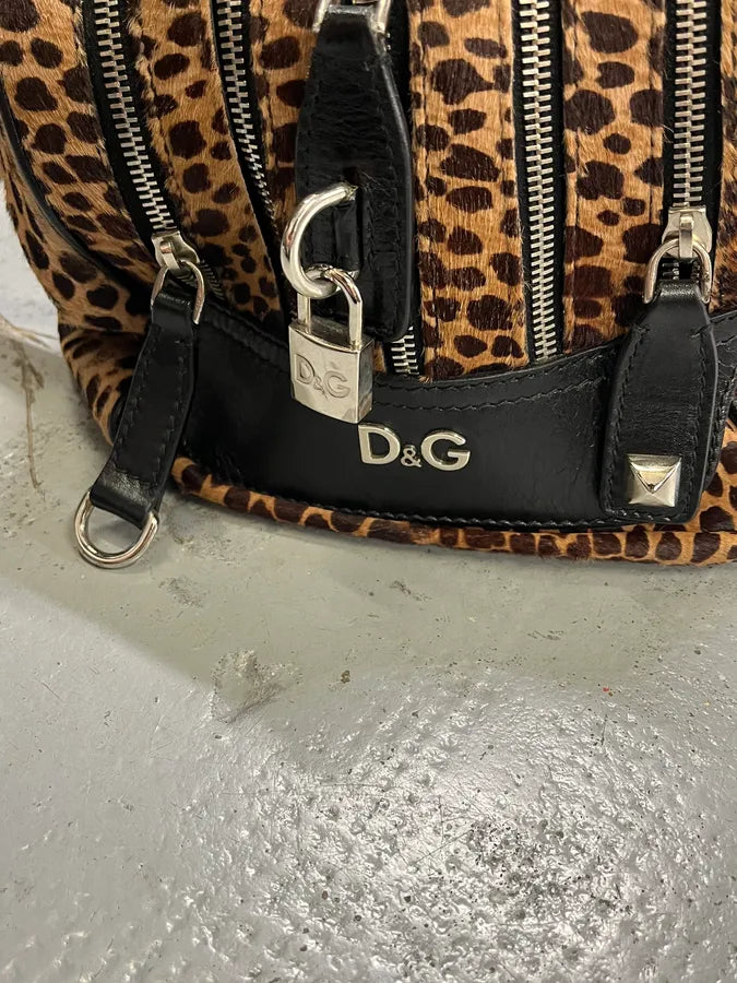 Dolce & Gabbana Lily Leopard Calf Hair Multi-Zip Handle Bag UjVBvvB 9