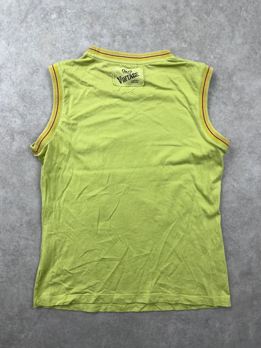 SS2005 Dolce & Gabbana Lime Batman Tank Top MSEusal 5