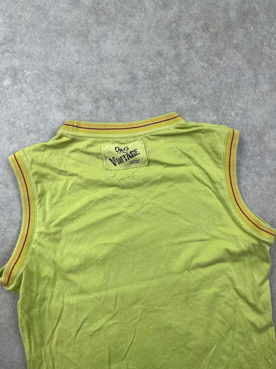 SS2005 Dolce & Gabbana Lime Batman Tank Top MSEusal 6