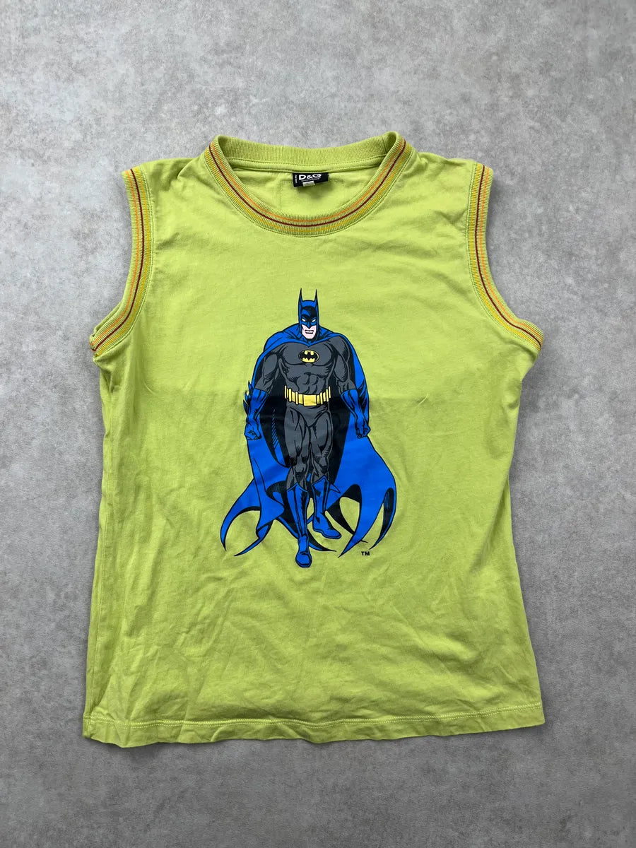 SS2005 Dolce & Gabbana Lime Batman Tank Top MSEusal 0
