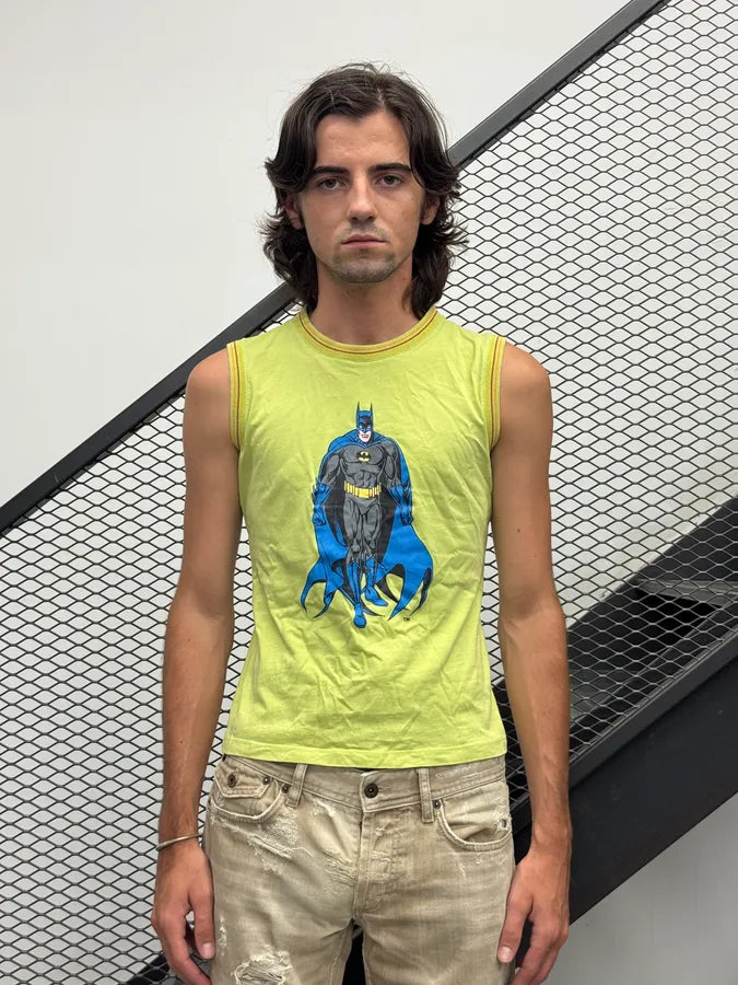 SS2005 Dolce & Gabbana Lime Batman Tank Top MSEusal 1