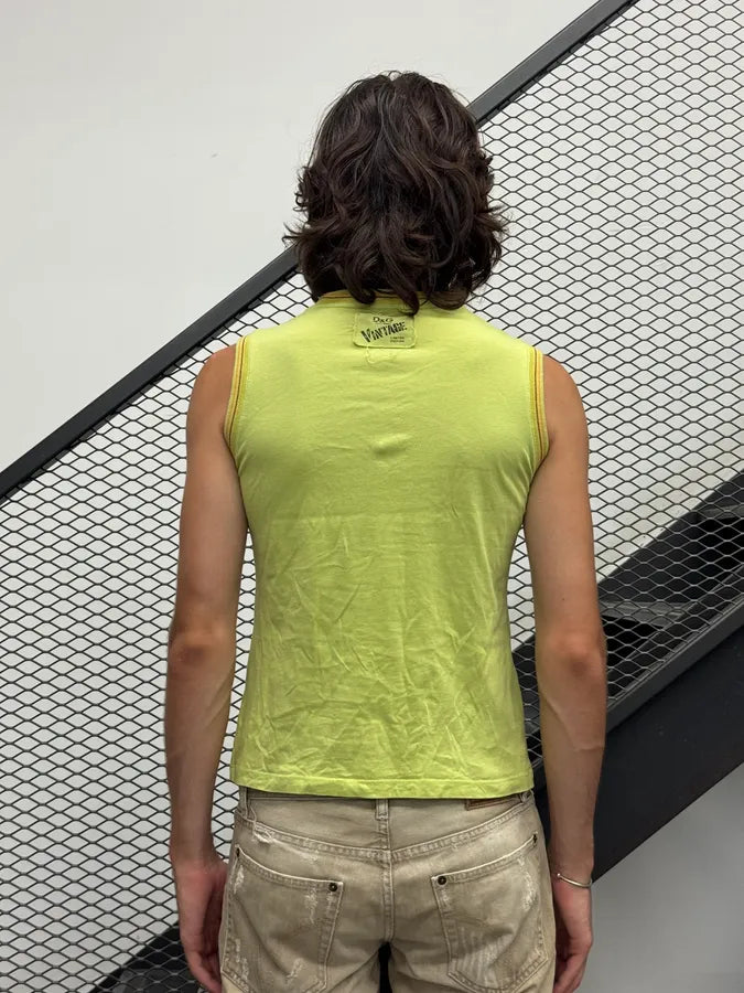 SS2005 Dolce & Gabbana Lime Batman Tank Top MSEusal 2