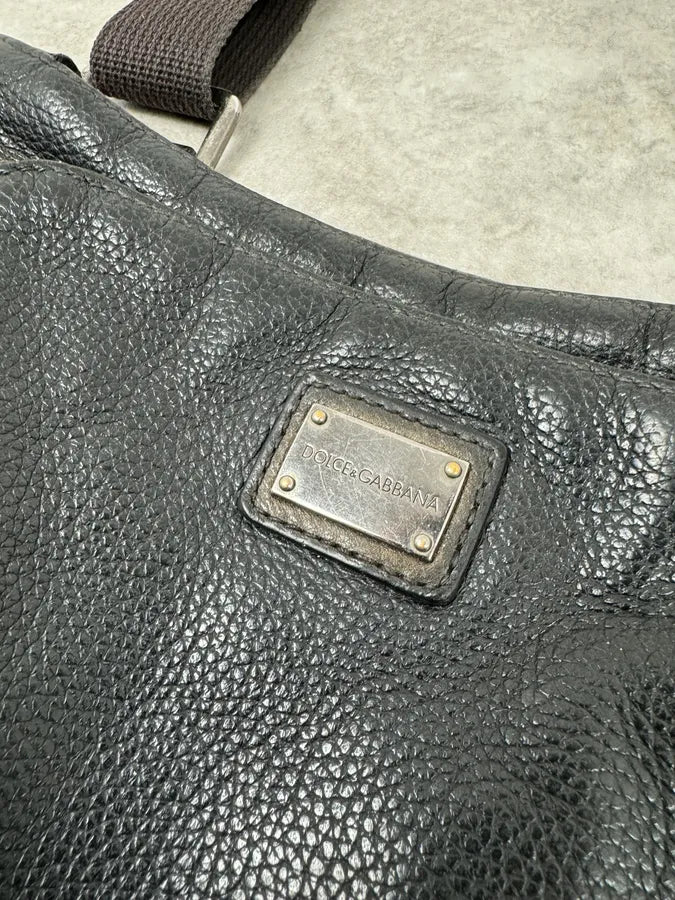 Dolce & Gabbana Lock Black Leather Shoulder Bag UOBhREI 4