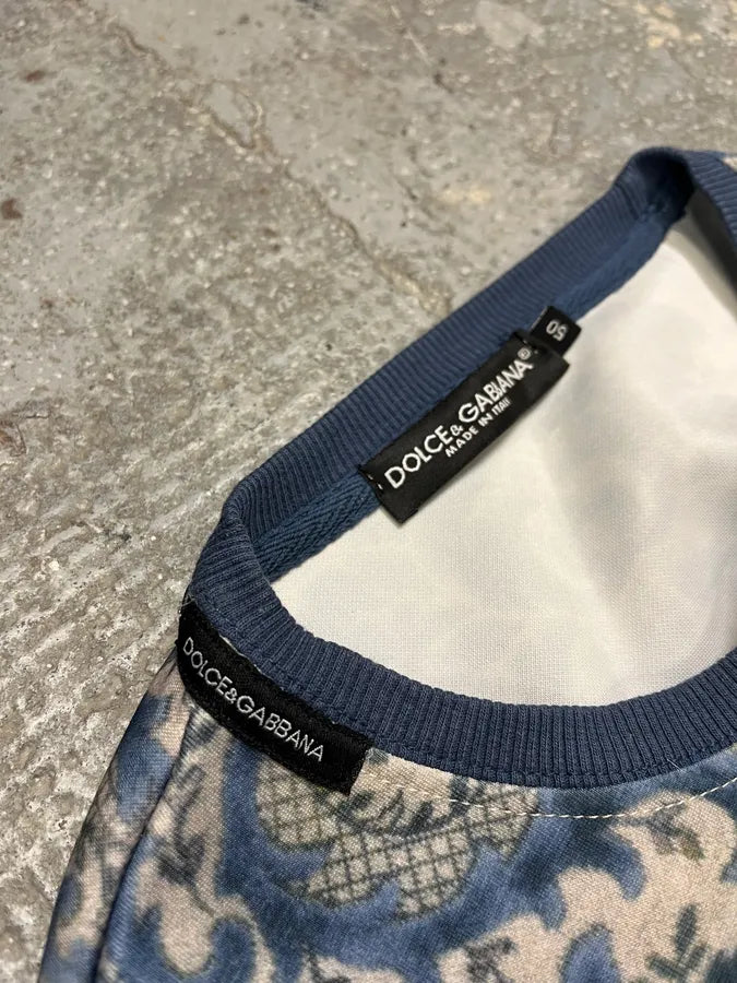 Dolce & Gabbana Maria Blue Dynastie Floral Print Sweater (M/L) rpAhyQe 7