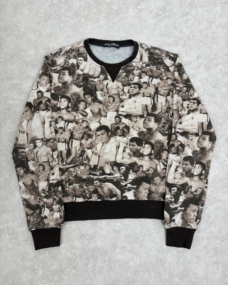 Dolce & Gabbana Mohamed Ali Boxing Grey Sweater JTomjHN 0