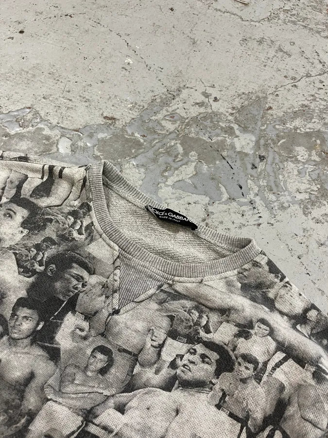 Dolce & Gabbana Mohamed Ali Boxing Grey Sweater QAeysqB 4