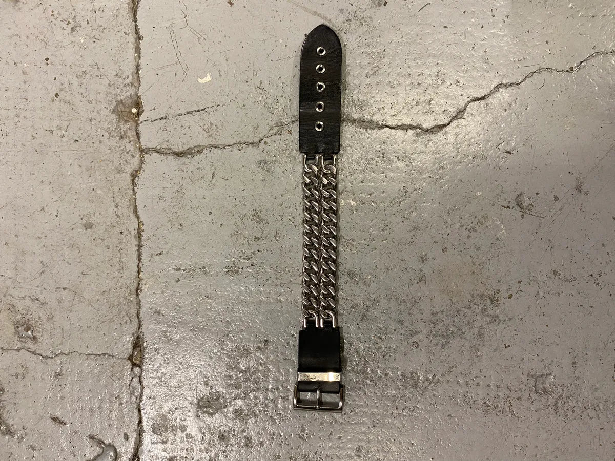 2000s Dolce & Gabbana Chain Leather Bracelet DCKllrt 4