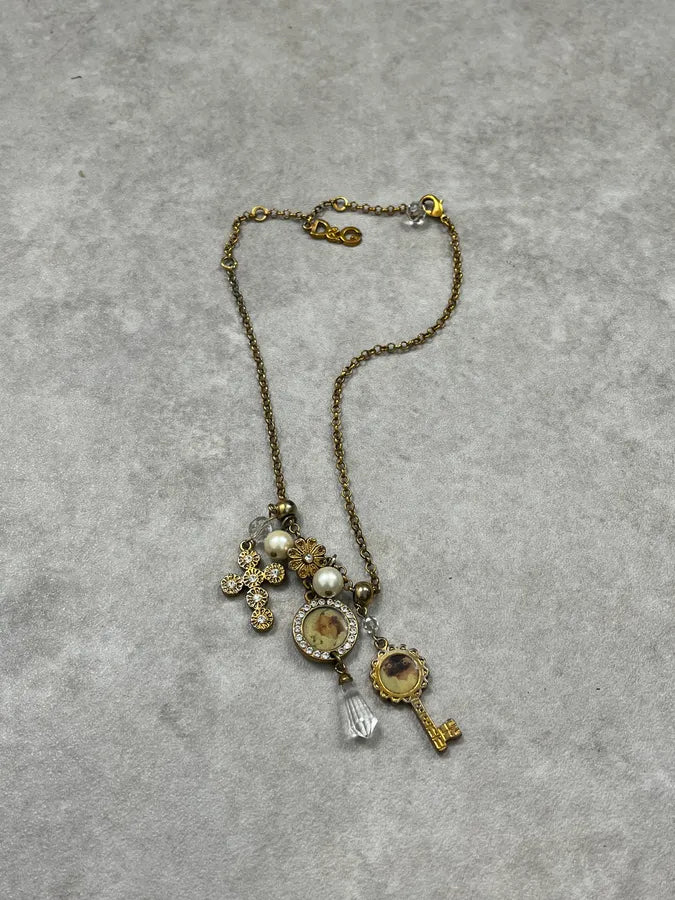 Dolce & Gabbana Multi Pendants Gold Necklace AlJSjAT 2