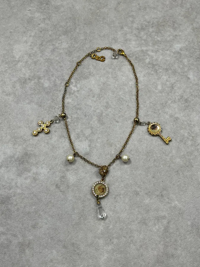 Dolce & Gabbana Multi Pendants Gold Necklace AlJSjAT 0