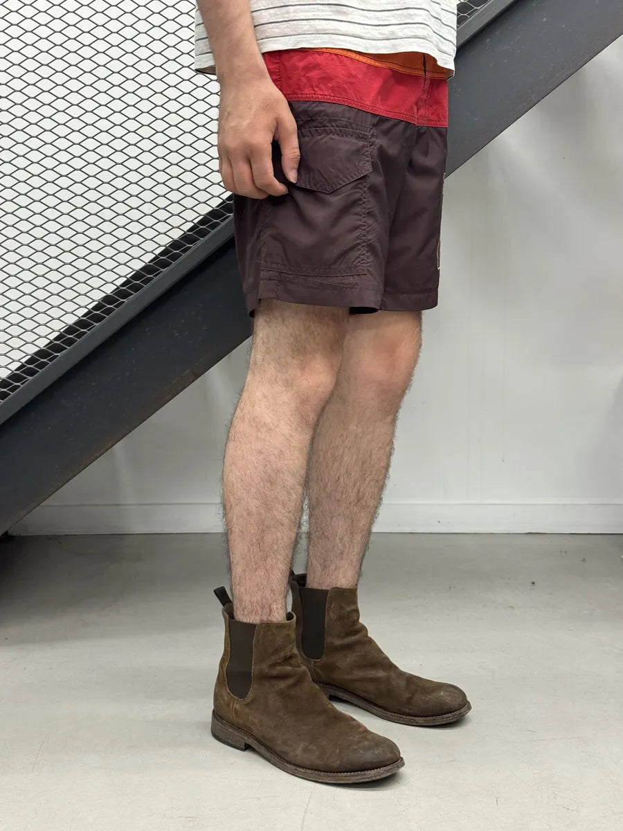 SS2006 Dolce & Gabbana Brown Orange Nylon Striped Swim Shorts GXuYaeo 2