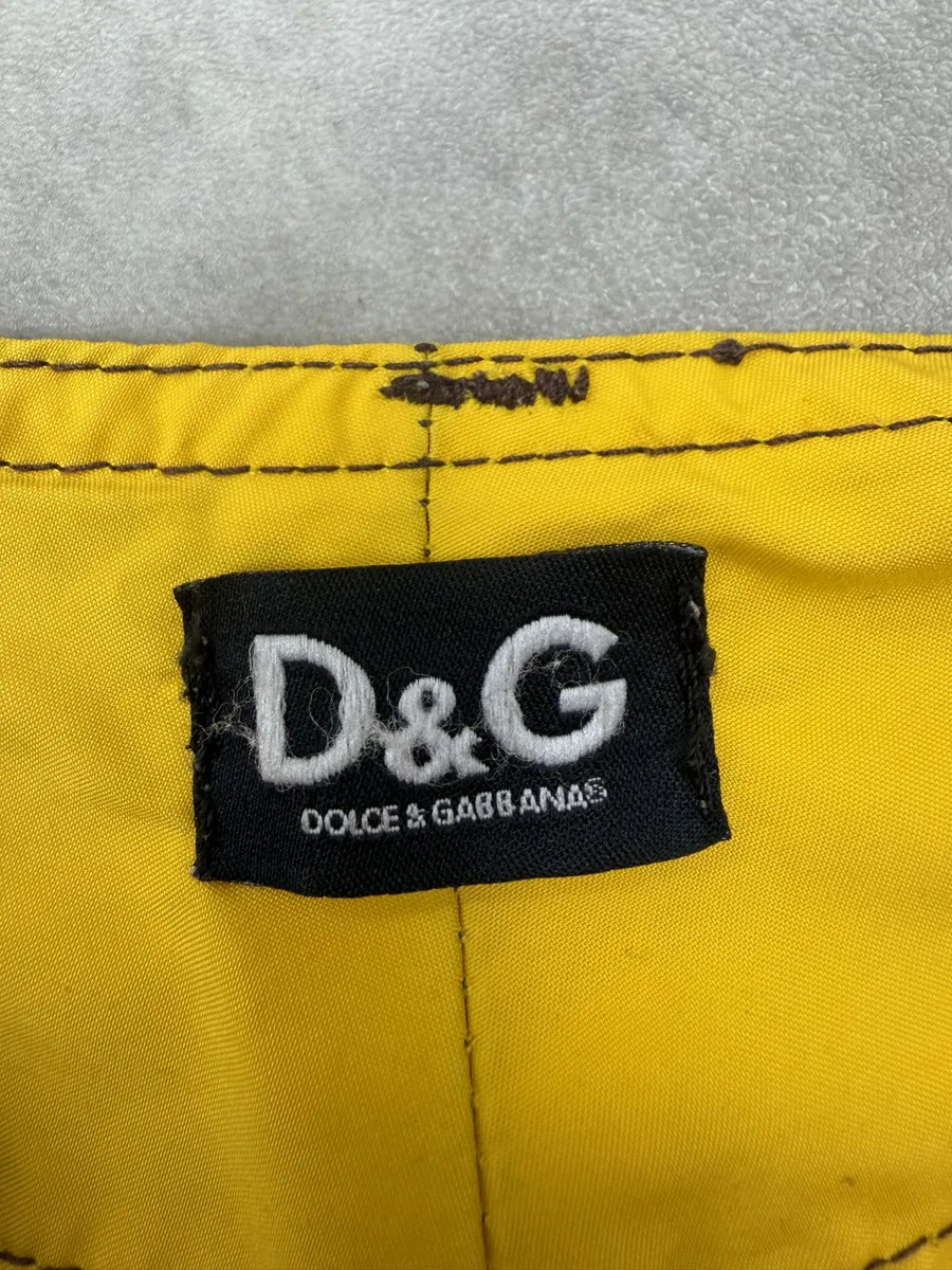 SS2006 Dolce & Gabbana Brown Orange Nylon Striped Swim Shorts GXuYaeo 5